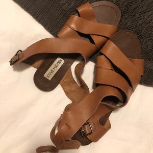 Steve Madden Brown Leather Sandals